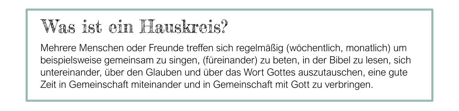 info hauskreis